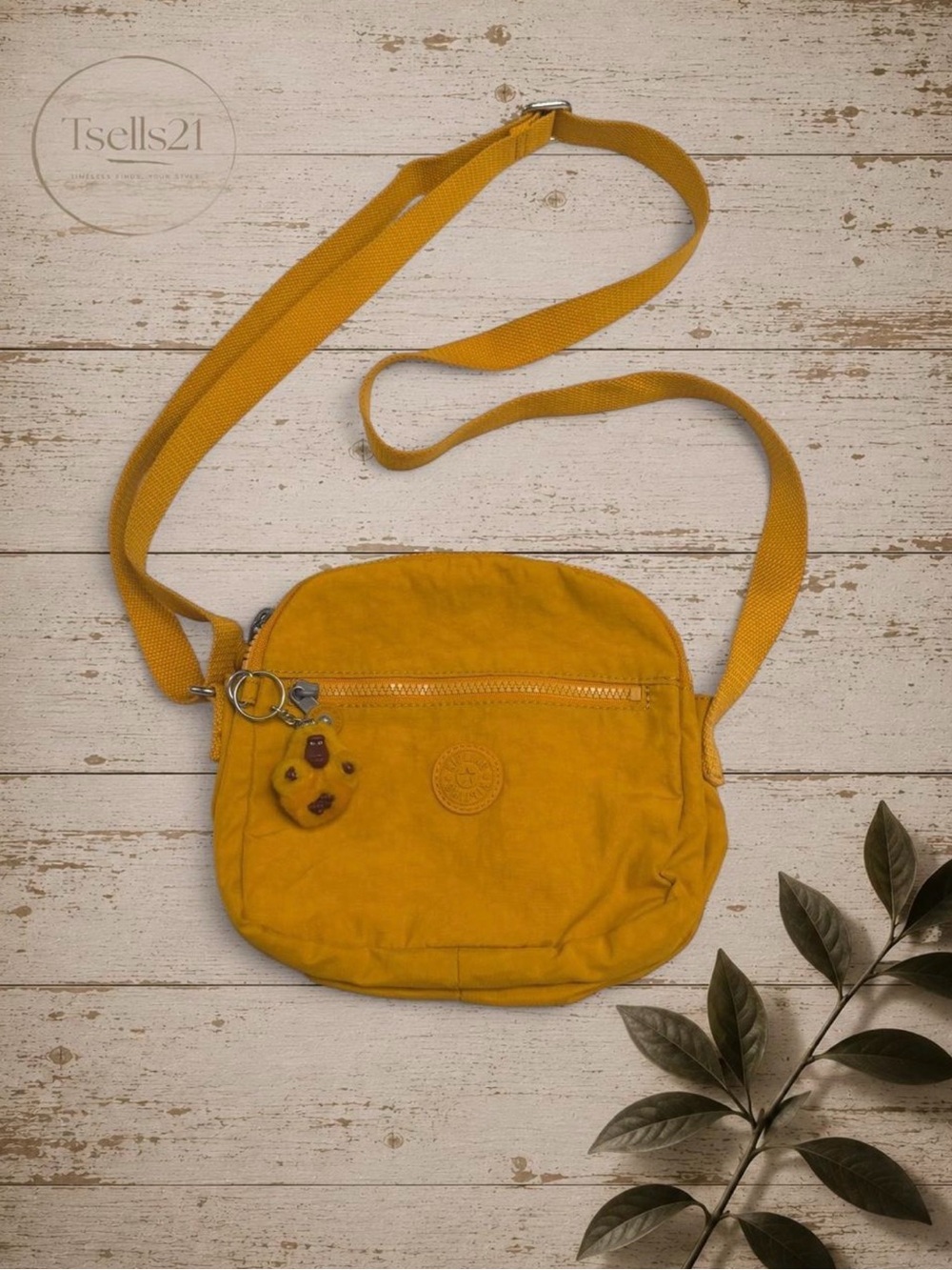 Kipling Keefe Yellow Crossbody Bag